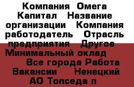 Компания «Омега Капитал › Название организации ­ Компания-работодатель › Отрасль предприятия ­ Другое › Минимальный оклад ­ 40 000 - Все города Работа » Вакансии   . Ненецкий АО,Топседа п.